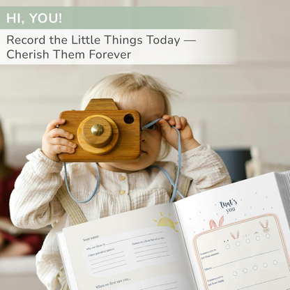 Livro de Memórias para Bebés Tiny Trees® - Diário do Meu Primeiro Ano - 51 Páginas - Presente para o Chá de Bebé - Diário para Grávidas, Pais e Famílias | Marcos e Celebrações Mensais