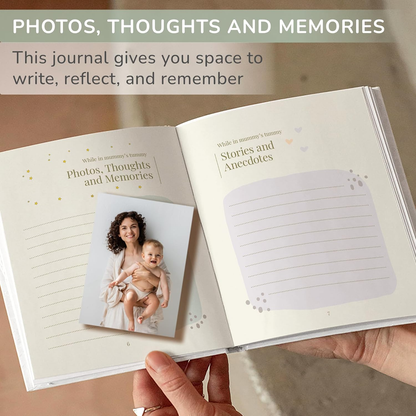 Livro de Memórias e Diário de Gravidez Tiny Trees® para Bebés – Presente de recordação para chás de bebé | Registar marcos, crescimento mensal e árvore genealógica - Diário para futuras mamãs, papás e pais