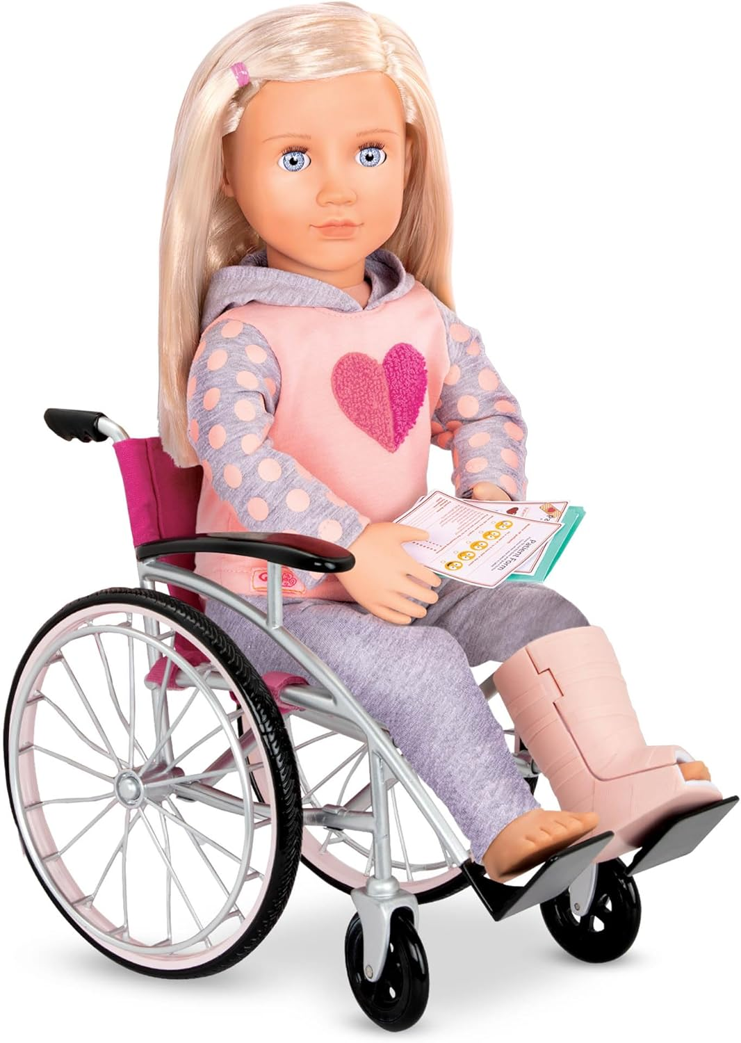 Conjunto Our Generation Heals on Wheels – Kit de cadeira de rodas e acessórios médicos para bonecas de 45 cm – Conjunto de 11 peças com tema médico