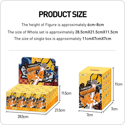 Figuras de ação colecionáveis da série POP Universal Me 4, 1 caixa de 2,5 polegadas, personagem articulado, design premium, presentes para mulheres, brinquedo de arte colecionável favorito dos fãs