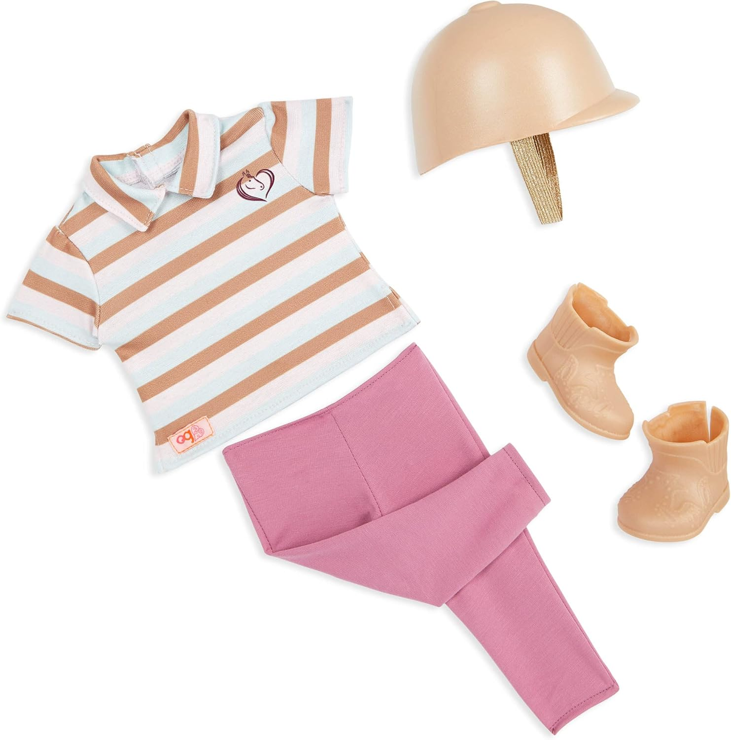 Boneca Rider Aydan da Our Generation - Boneca móvel de 46 cm com roupa, acessórios - Capacete de montar, t-shirt e botas - Brinquedo a partir dos 3 anos