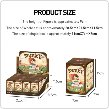 POP MART PUCKY Poko's Adventure Series Figuras 1 Caixa Design Premium Presentes para Mulheres Fãs-Favorito Colecionável Chic Art Toy Figura de Ação