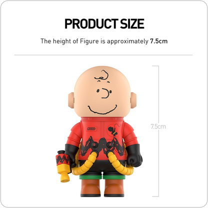 POP MART MEGA SPACE MOLLY 100% Charlie Brown e Snoopy 1 caixa de presentes de design premium para mulheres, boneco de ação colecionável favorito dos fãs