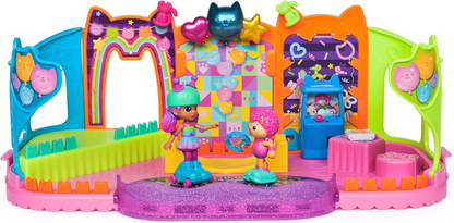 Gabby's Dollhouse, Party Room Playset com bonecos de brincar exclusivos, mobiliário para casa de bonecas, acessórios e Fidget Play, brinquedos infantis para meninas e meninos a partir dos 3 anos