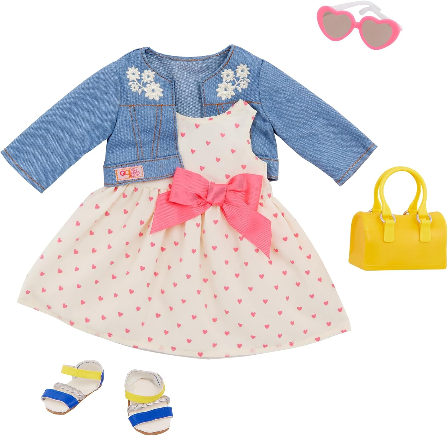 Fato de abertura da nossa geração – Fato de bailarina de luxo com fita para a cabeça e coroa para bonecas de 45 cm – Conjunto de 7 peças de roupa e acessórios de ballet