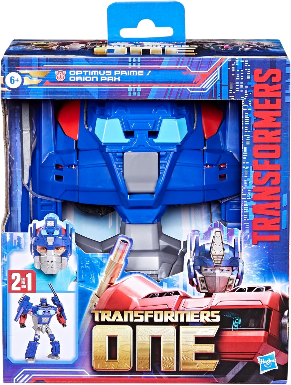 Transformers One Máscara 2 em 1 Optimus Prime (Orion Pax) Figura de Acção