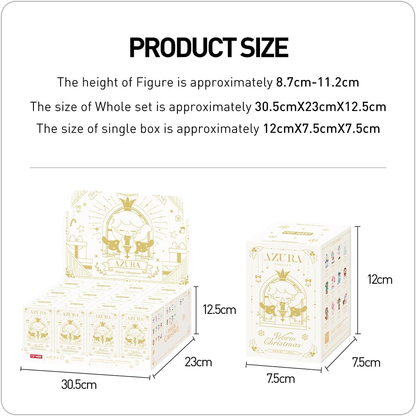 POP MART AZURA Bonecos da série Warm Christmas, 1 caixa, bonecos de ação exclusivos, brinquedo de arte colecionável popular, bonecos fofos, presente criativo para festa de aniversário de Natal