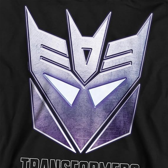Sweatshirt unissexo Transformers Generations Decepticon Steel Icon Logo, preta.
