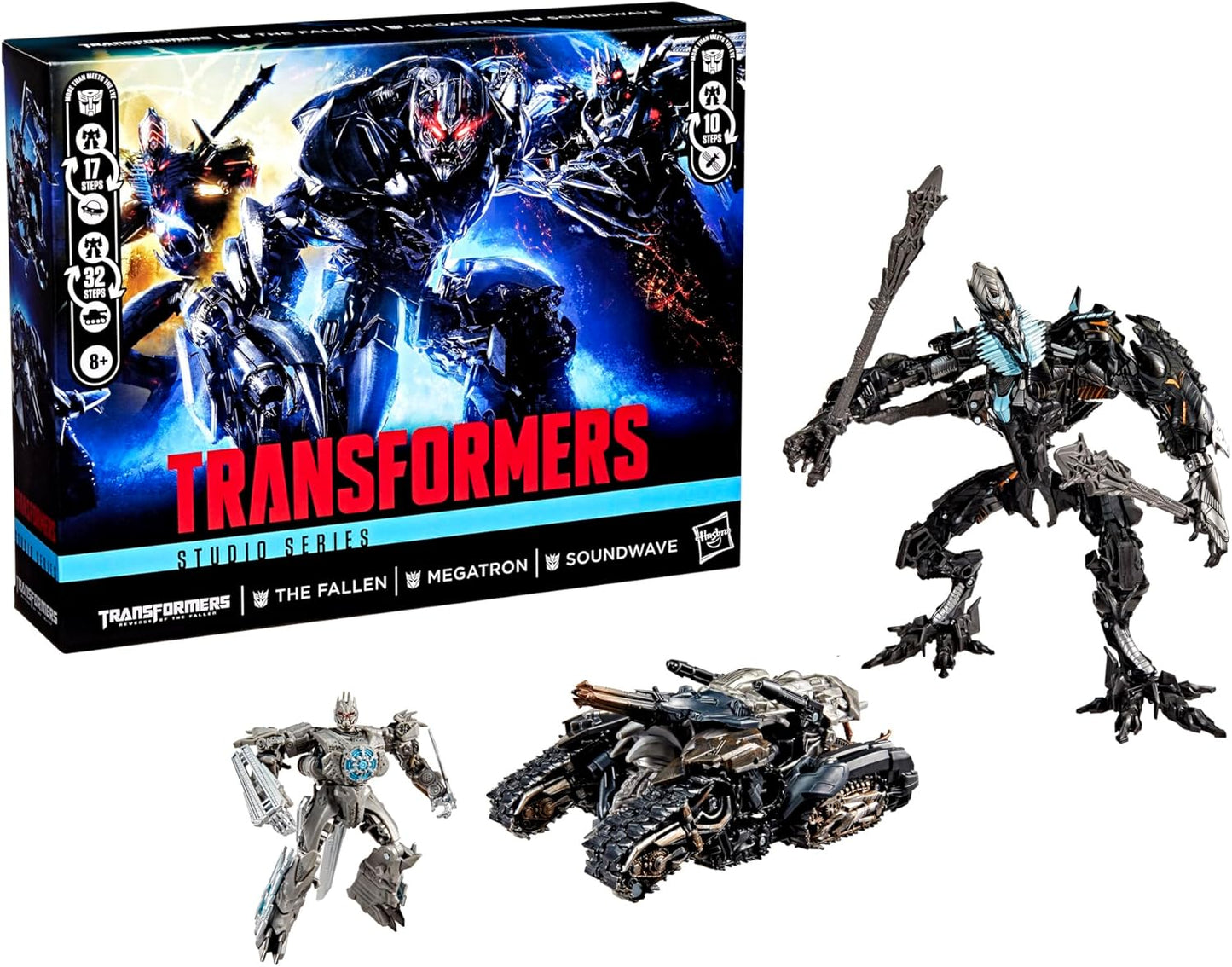 Transformers Studio Series: A Vingança dos Derrotados - Pack de 3 Figuras de Acção