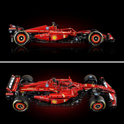 LEGO Technic Ferrari SF-24 F1 Car Model - Conjunto colecionável de Fórmula 1 com motor V6 à escala 1:8, caixa de velocidades, direção e DRS - Ideia de presente para fãs de corridas adultos e adolescentes 42207