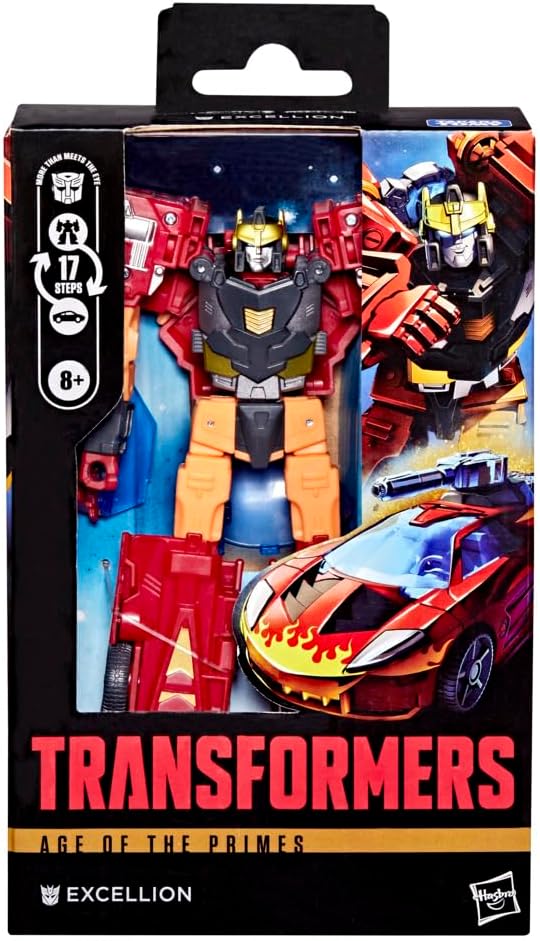 Figura de ação Transformers Age of the Primes Deluxe Class Cybertron Excellion