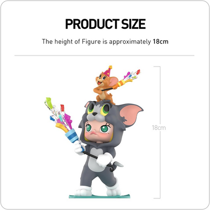 Boneco POP MART MOLLY x TOM & JERRY, personagem articulado, design premium, presentes para mulheres, brinquedo colecionável favorito dos fãs, boneco de ação