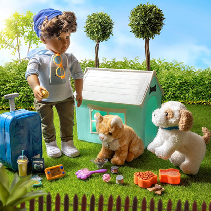 A Nossa Geração - Casota para Cães - Cachorro Peluche de 6 Polegadas - Acessórios para Bonecas de 18 Polegadas - Brincadeira de Faz de Conta - Crianças com 3 ou Mais Anos - Local para