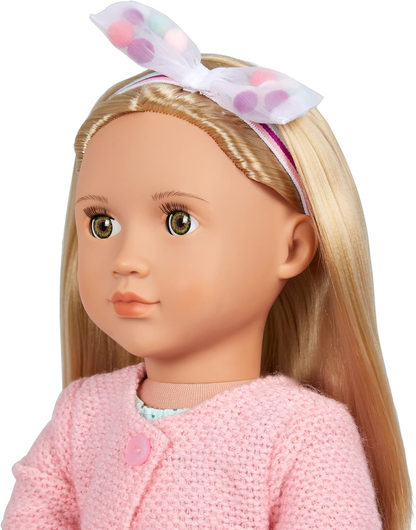 Conjunto de pompons bonitos da Our Generation – Acessórios de penteado multicolorido para crianças e bonecas de 45 cm – Conjunto de 10 acessórios de cabelo