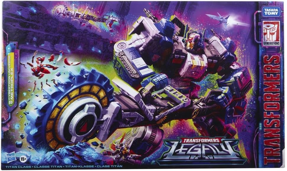 Transformers F2986 Toys Generations Legacy Series Titan Cybertron Universe Metroplex Action Figure, Idade Recomendada: 15 anos ou mais, Multicolorido, 55,5 cm