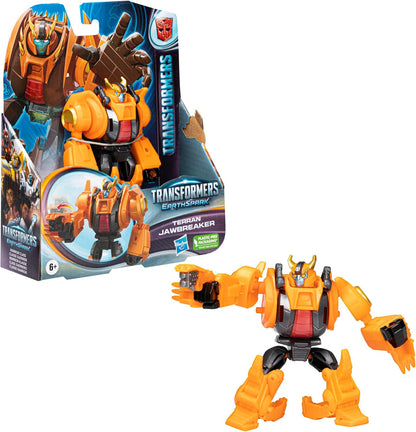 Transformers EarthSpark Warrior Class Terran Jawbreaker Action Figure, 5 polegadas, Brinquedo Robô para Crianças a partir dos 6 Anos