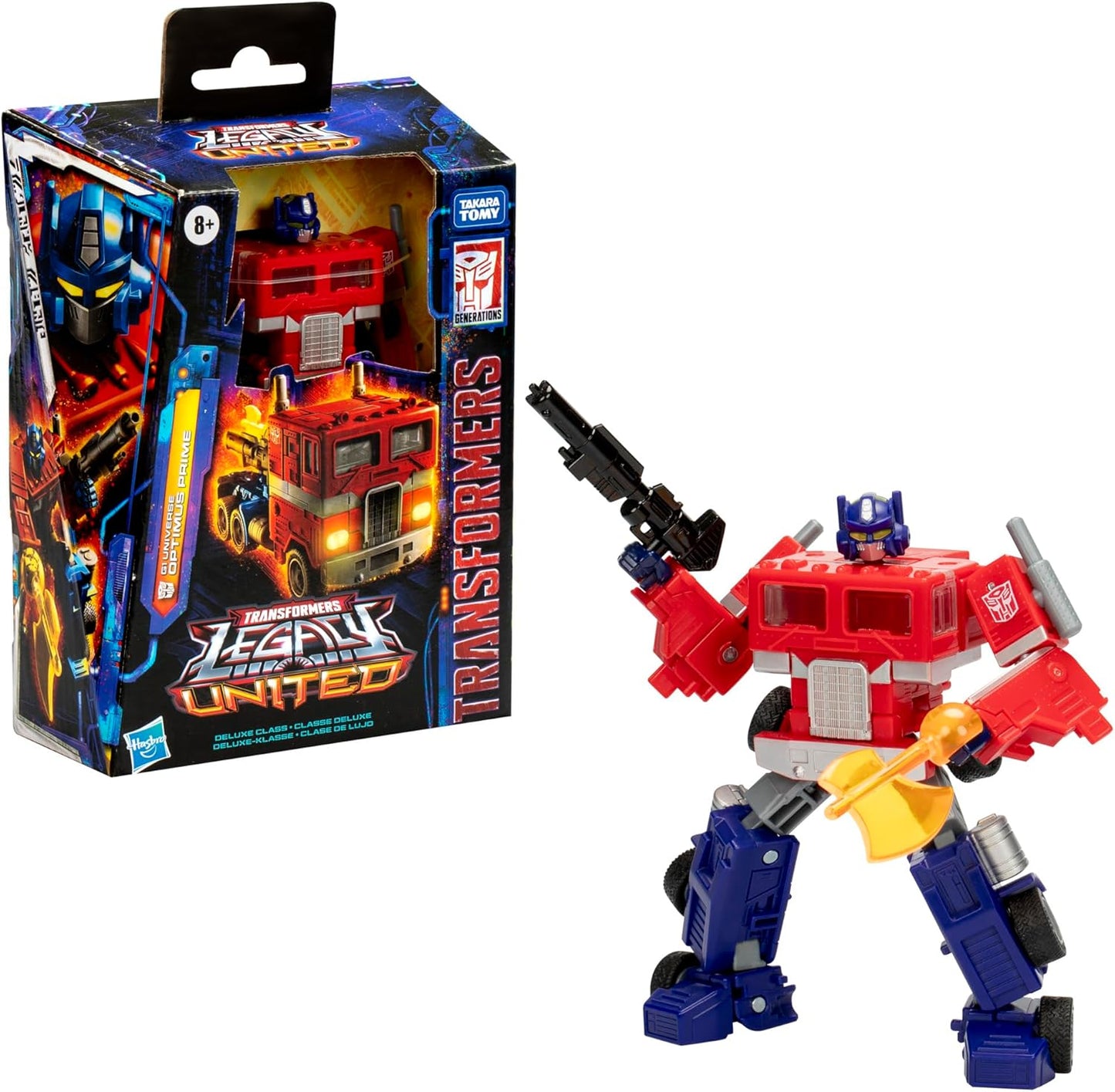Figura de ação Transformers Legacy United Deluxe Class G1 Universe Optimus Prime