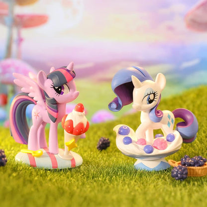 PopMart compatível com Hasbro My Little Pony Leisure Afternoon Series Conjunto completo (12 caixas) 2,5 polegadas Design premium presentes para mulheres Caixa surpresa favorita dos fãs Brinquedo de arte colecionável
