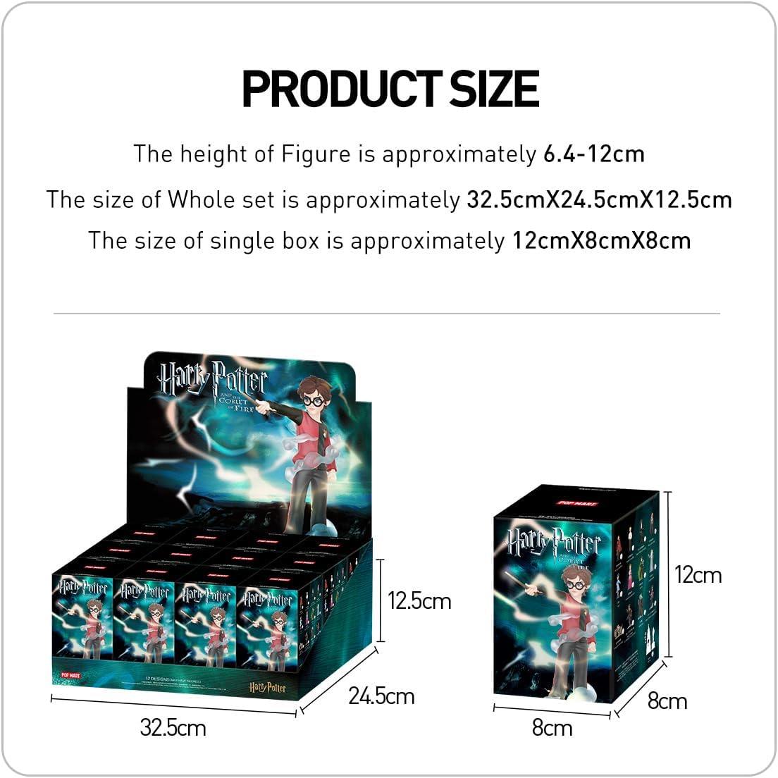 POP MART Harry Potter e o Cálice de Fogo Série Figuras 1PC Acessórios Decorativos, Presente