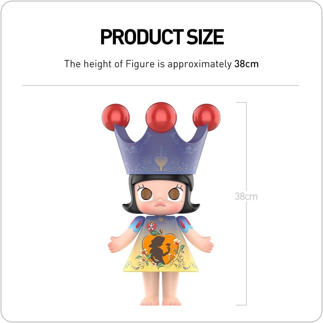 POP MART MEGA ROYAL MOLLY 400% Figura Branca de Neve 1 peça Personagem Articulada Design Premium Presentes para Mulheres Brinquedo de Arte Colecionável Favorito dos Fãs