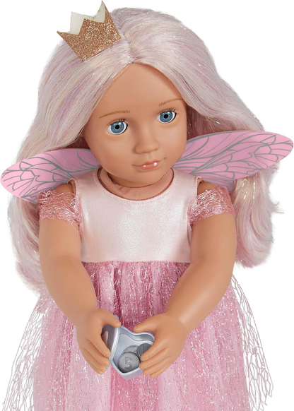 A nossa geração Twinkle Doll - Boneca Fada dos Dentes de 45 cm com asas e varinha - Inclui 12 peças de roupa e conjunto de acessórios