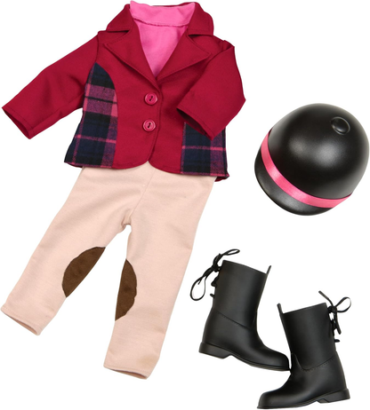 A Nossa Geração – Boneca Equestre Articulável de 45 cm – Cabelo Loiro e Olhos Azuis – Roupa e Acessórios para Cavalgar – Brincadeira de Faz de Conta – Brinquedos para Crianças a Partir dos 3 Anos – Lily Anna