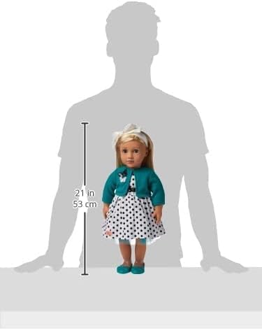 A Nossa Geração - Boneca retro de 46 cm com vestido de festa às bolinhas - Ruby