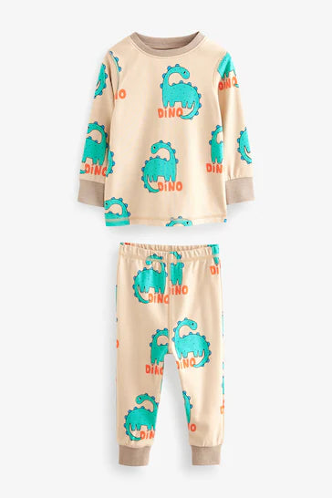 |Boy| Pacote De 3 Pijamas Aconchegantes – Animal Vermelho/Azul/Neutro (9 meses a 10 anos)