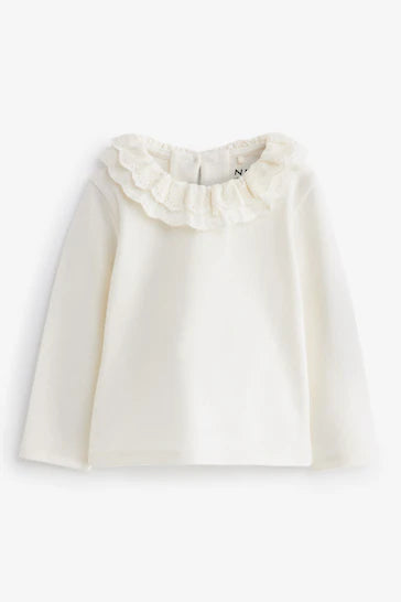 |Girl| Pacote De 3 tTps de Manga Comprida Creme (3 meses a 7 anos)