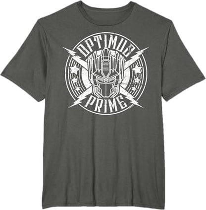 T-shirt Transformers Optimus Prime Vintage Rock Lightning Logo