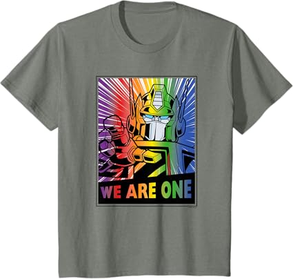 T-shirt Transformers Pride Rainbow Optimus Prime We Are One