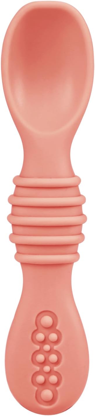 PandaEar Conjunto de 6 colheres de silicone para bebês - Utensílios para autoalimentação de 6 a 12 meses - Colheres infantis para a primeira fase - Essenciais para a alimentação do bebê