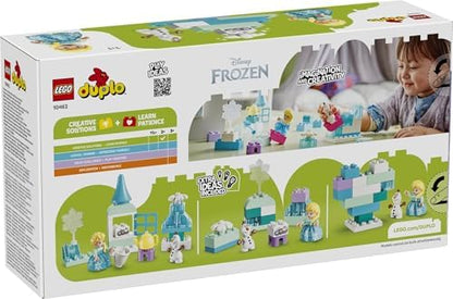 LEGO DUPLO Disney Frozen Caixa Criativa com Elsa e Olaf - Brinquedo Educativo para Desenvolvimento da Coordenação Motora em Crianças - Conjunto Montessori com 2 Figuras - Presente para Meninas e Meninos a partir de 2 Anos - 10462