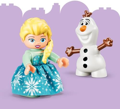 LEGO DUPLO Disney Frozen Caixa Criativa com Elsa e Olaf - Brinquedo Educativo para Desenvolvimento da Coordenação Motora em Crianças - Conjunto Montessori com 2 Figuras - Presente para Meninas e Meninos a partir de 2 Anos - 10462