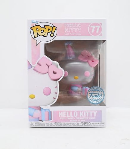 Funko POP! Sanrio: Hello Kitty 50º Aniversário - Hello Kitty com Presentes - (APAC) - Exclusivo da Amazon - Figura Colecionável de Vinil - Produto Oficial - Brinquedos para Crianças e Adultos - Fãs de Desenhos Animados