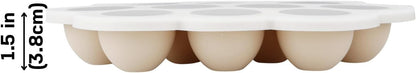 PandaEar Conjunto de 2 Bandejas de Silicone para Congelador de Comida de Bebê com Tampas, Bandeja para Congelamento de Comida de Bebê para Introdução Alimentar,