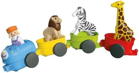 Playmobil | JUNIOR | Trem dos Animais | Trem colorido com animais, 4 vagões e cabine do condutor | Para crianças a partir de 1 ano | 72084