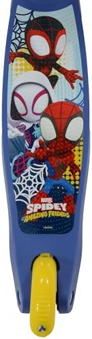 Patinete de 3 rodas Spidey & His Amazing Friends Tilt & Glo com rodas que acendem | Patinete de empurrar infantil | Guidão ajustável | Para crianças a partir de 3 anos