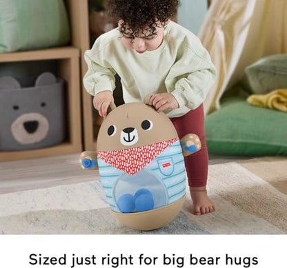 Fisher-Price Brinquedo inflável para bebês, Morcego da Floresta da Amizade e Urso Wobble, para atividades que estimulam a coordenação motora ampla. Indicado para bebês a partir de 6 meses. JLB83