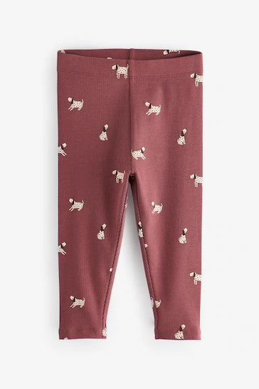 |Girl| Pacote De 5 Leggings Com Nervuras - Laranja Escuro (3 meses a 7 anos)