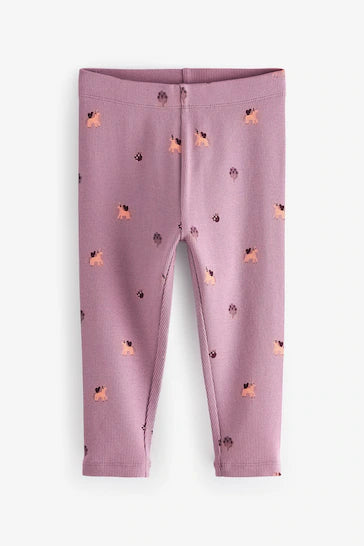 |Girl| Pacote De 5 Leggings Com Nervuras - Laranja Escuro (3 meses a 7 anos)