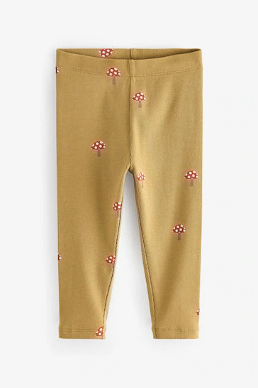 |Girl| Pacote De 5 Leggings Com Nervuras - Laranja Escuro (3 meses a 7 anos)