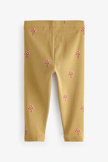 |Girl| Pacote De 5 Leggings Com Nervuras - Laranja Escuro (3 meses a 7 anos)