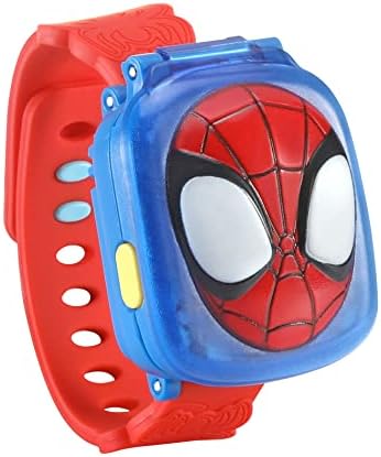 Relógio de Aprendizagem VTech 554303 Homem-Aranha e Seus Amigos Incríveis: Relógio Educativo do Homem-Aranha, Brinquedo para Meninos e Meninas de 2, 3, 4 e 5 Anos, Vermelho