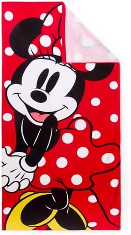 Toalha de praia oficial da Disney Store, estampa do Mickey Mouse em todas as cores, algodão macio, secagem rápida, ideal para piscina e banho infantil, 150 cm de altura x 74 cm de largura.