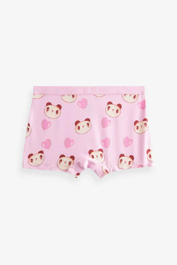 |Niña Grande| Pack de 5 pantalones cortos estampados - Rojo/Rosa (2 a 16 años)