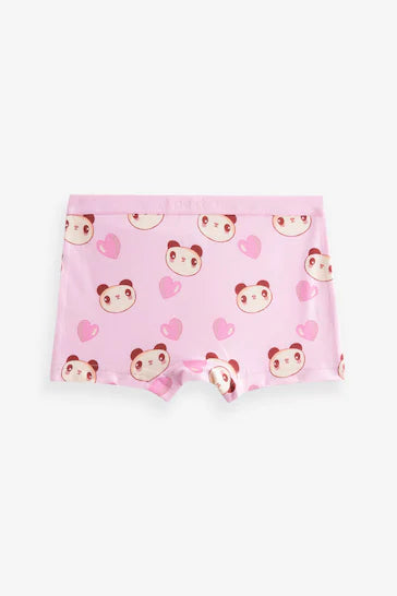 |Niña Grande| Pack de 5 pantalones cortos estampados - Rojo/Rosa (2 a 16 años)
