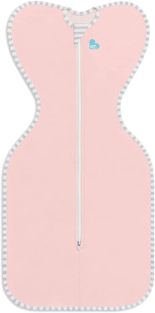 Love To Dream™ Swaddle UP™, Tamanho Pequeno (3,5–6 kg) – Rosa | Ajuste perfeito, promove um sono saudável | 1.0 Tog Ideal para primavera e verão (20–24 °C) | Algodão lavável à máquina com zíper duplo