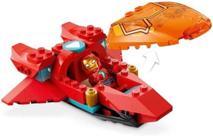 LEGO | Marvel Loki vs. Equipe Homem de Ferro - Brinquedo de Super-Herói com Carro, Avião, Robô e 4 Minifiguras - Presente para Meninos a partir de 4 Anos e Fãs da Série Homem de Ferro e Seus Incríveis Amigos - 11211