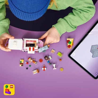 Caminhão de Pizza LEGO Friends - Conjunto de Interpretação de Papéis com 2 Mini Bonecas, Figura de Cachorro e Acessórios de Comida de Brinquedo - Ideia de Presente de Aniversário para Meninas a partir de 6 Anos - 42694